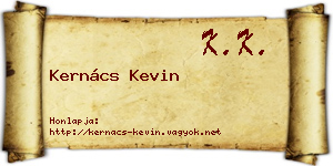 Kernács Kevin névjegykártya